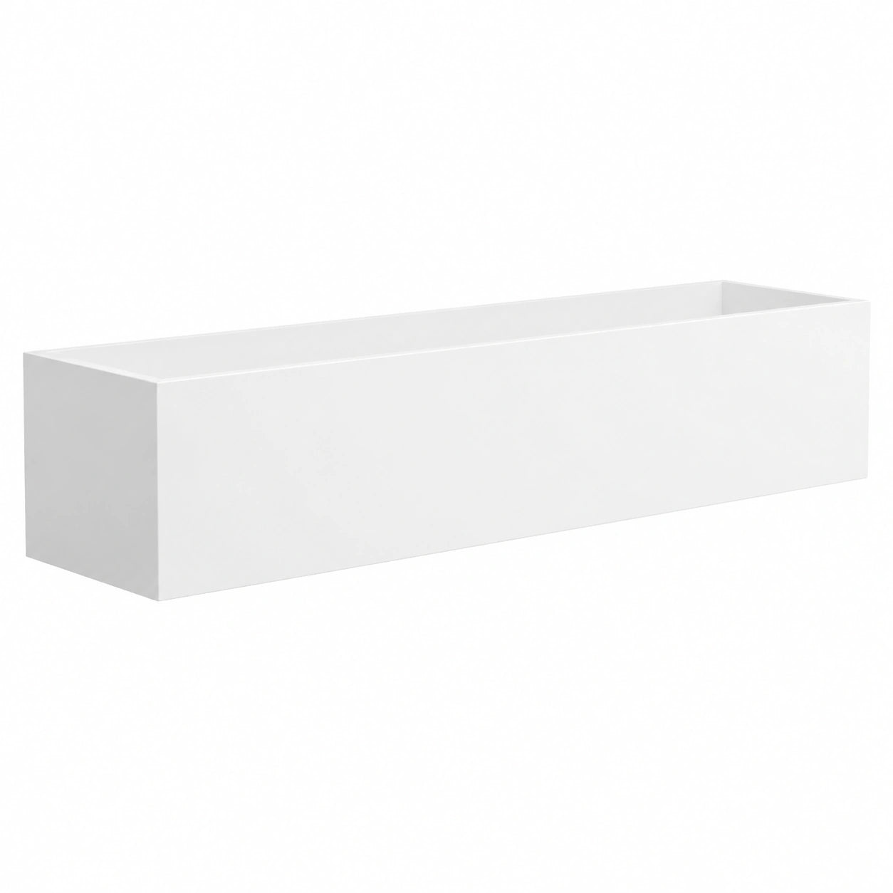 Mobile TV a Parete Luke H2, Bianco Lucido, 160x30x40 cm