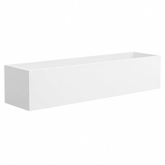 Mobile TV a Parete Luke H2, Bianco Lucido, 160x30x40 cm