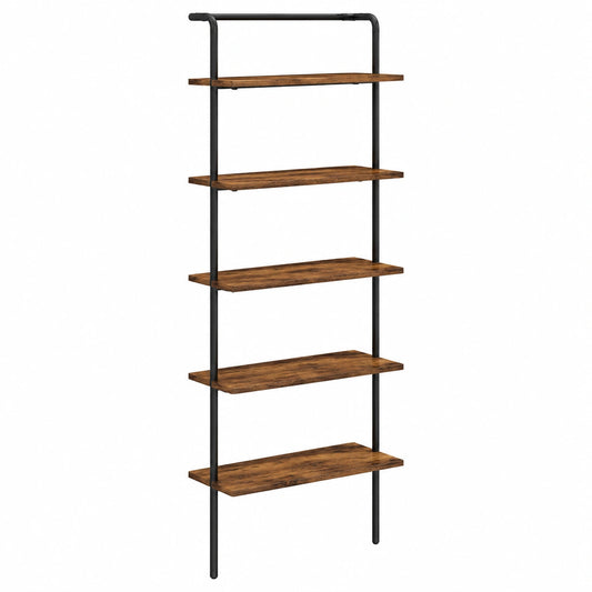 Scaffale Moderno in Rovere Fumé 60x24x203 cm, Legno Multistrato, Soluzione di Stoccaggio Elegante con Ripiani