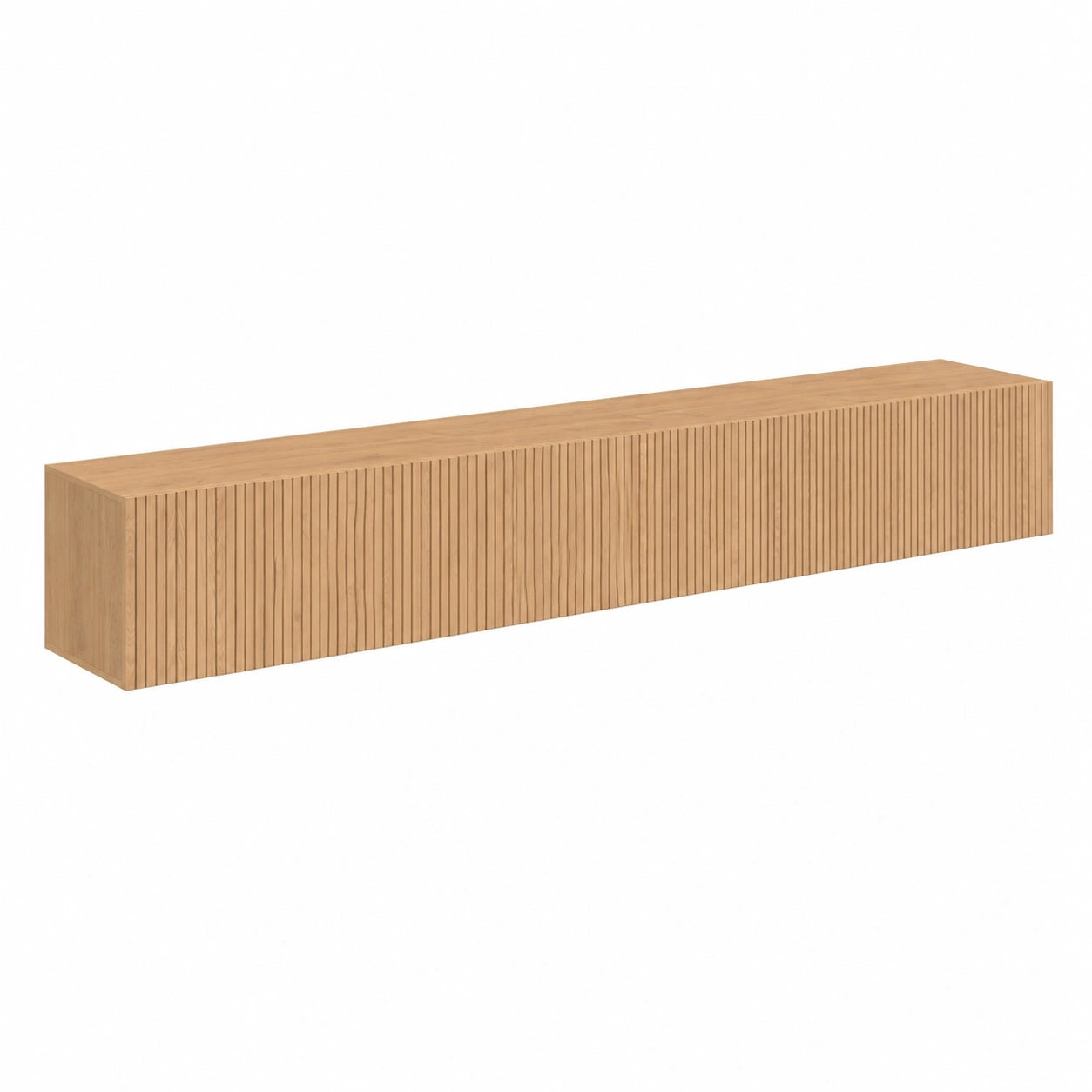 Mobile TV sospeso JULIETTE 270 cm in rovere con 3 ripiani in legno
