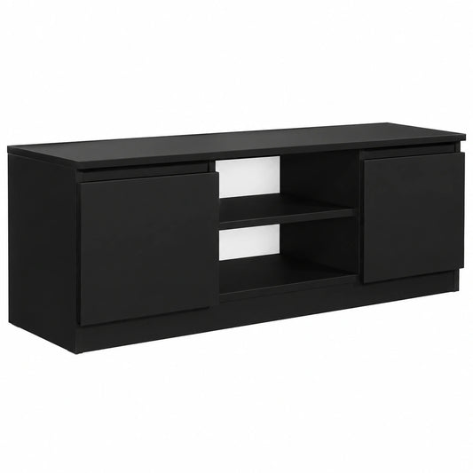 Mobile TV Moderno in Nero 120cm per Soggiorno - Mobiletto Porta TV Elegante