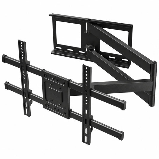 Supporto TV a Parete con Braccio Articolato 1040 mm per Schermi 32-75 Pollici, Capacità 60 kg, Inclinabile e Girevole, Compatibile VESA 600x400