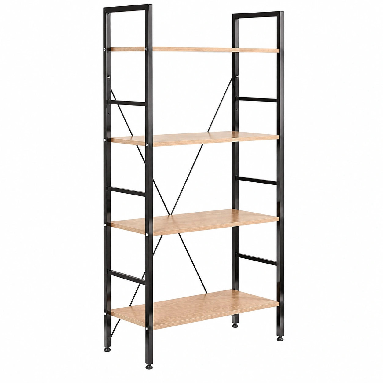 Scaffale a 5 Ripiani in Metallo e Legno per Piante e Fiori