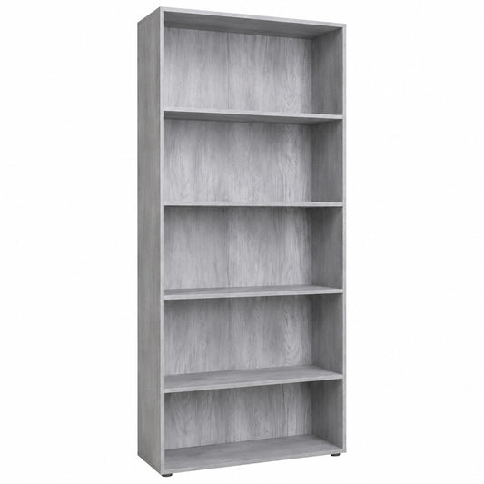 Libreria Moderna FLOW con Ripiani Regolabili, 200 cm, Grigio Cemento