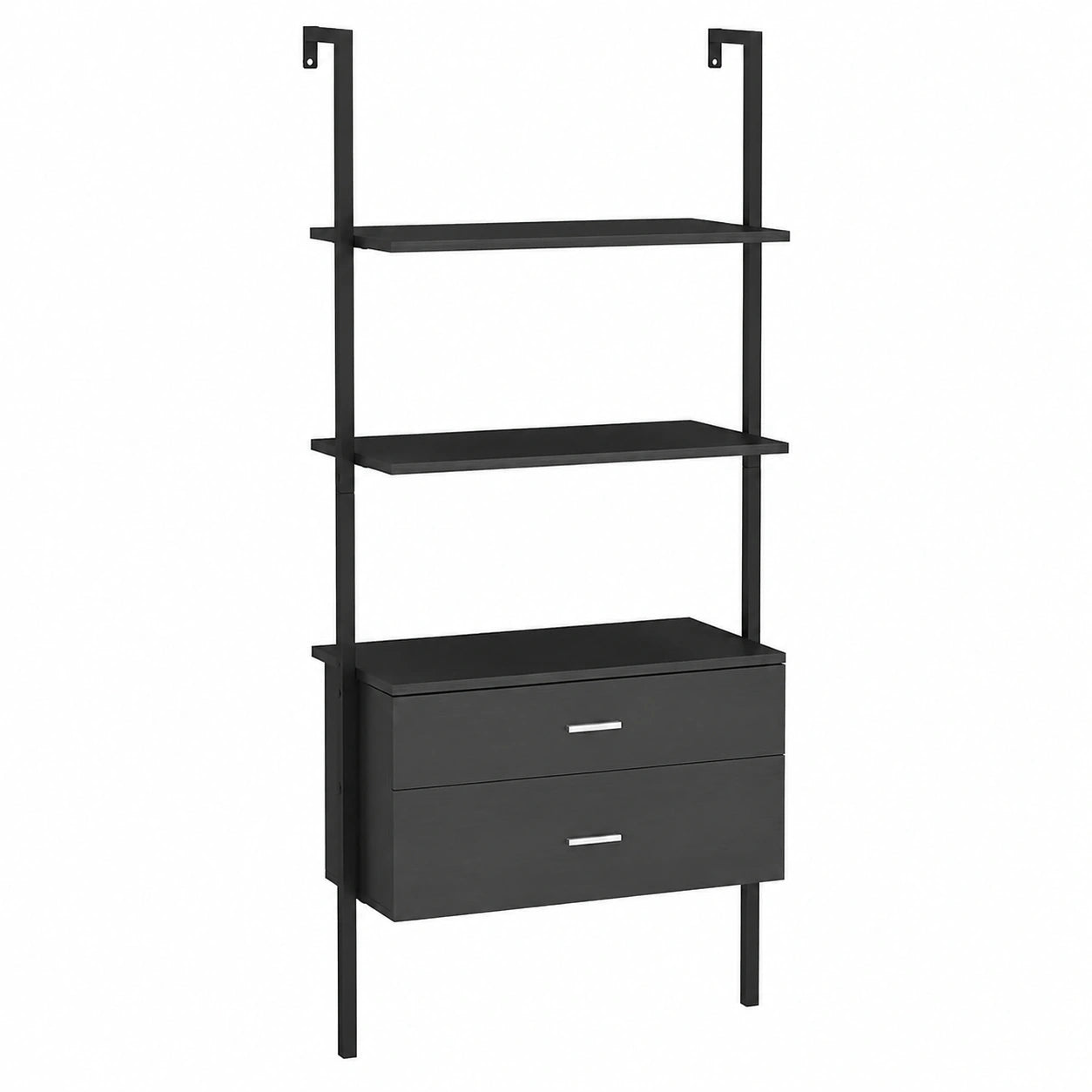 Libreria a Scala 6 Ripiani con Cassetti in Metallo, Design Moderno per Soggiorno e Ufficio