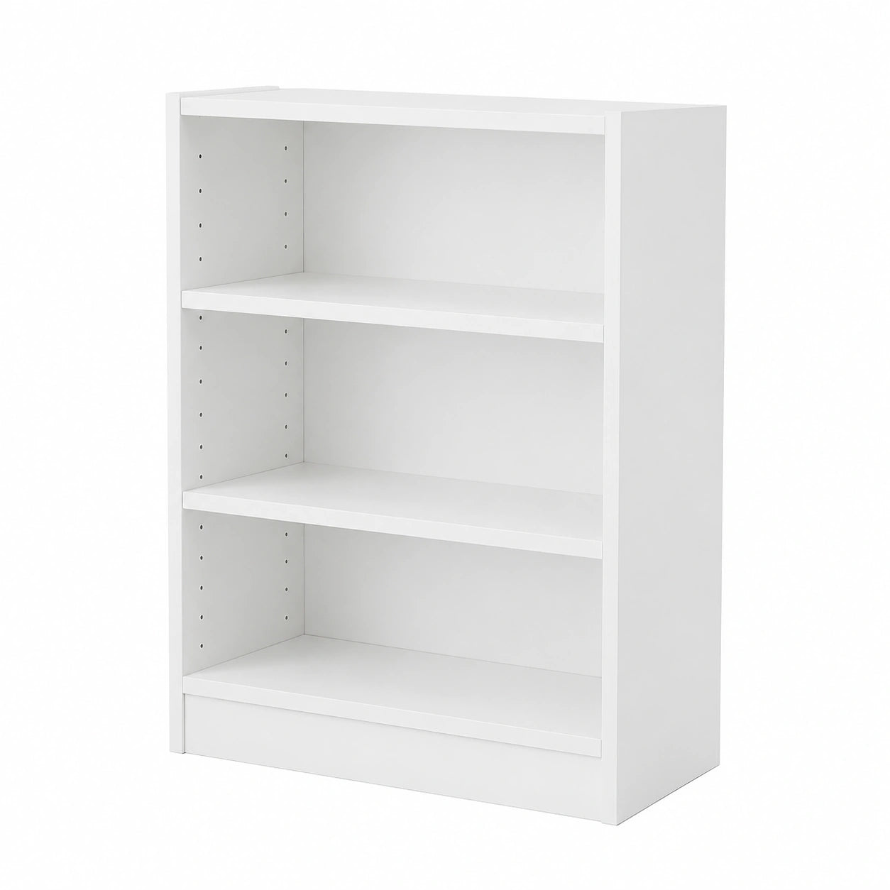 Scaffale Libreria Moderna a 3 Livelli con Ripiani Regolabili, Anti-Ribaltamento, 50x30x75 cm, Bianco