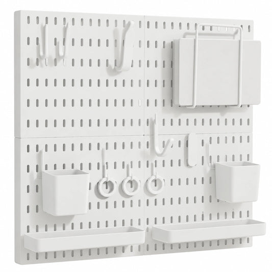 Keepo Set di Accessori Modulari per Pannelli Forati - Organizzazione Artigianale e Esposizione Ornamenti