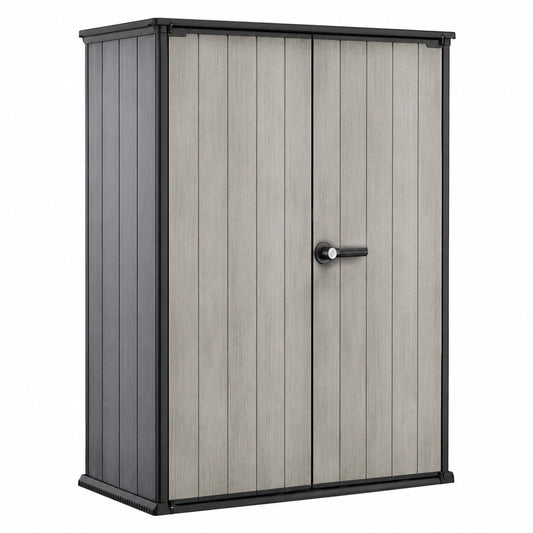 Casetta da Giardino Keter Duotech Alta Qualità per Attrezzi, Colore Grigio, Dimensioni 170.4x140x73.6 cm